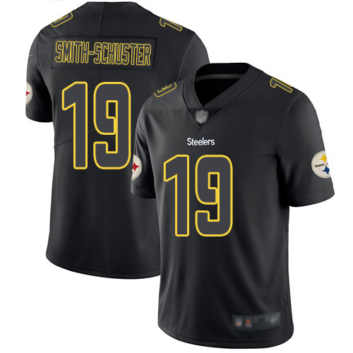 Men Pittsburgh Steelers Football #19 Limited Black JuJu Smith Schuster Rush Impact Nike NFL Jersey